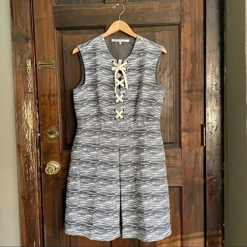 RACHEL ROY NWT Tweed Lace Up Sheath Cocktail Dress